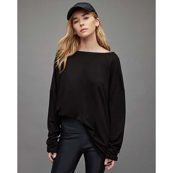 Allsaints Australia Womens Rita T-Shirt Black AU95-067